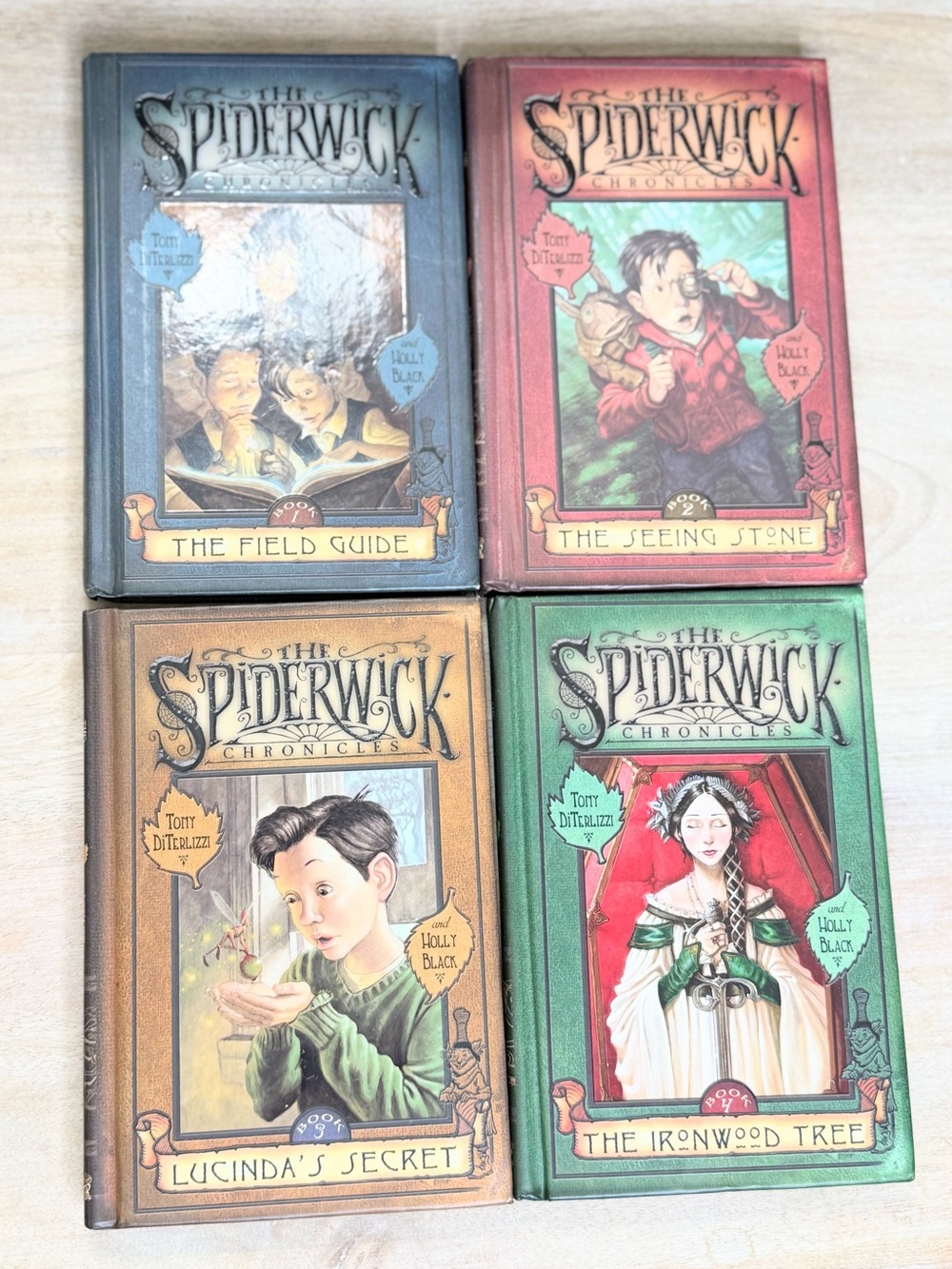 Spiderwick Chronicles Hardcover Book Lot 1-4 Field Guide Seeing Stone Ironwood
